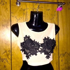 Lace Rose Crop Top
